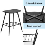 Homall Backless Saddle Seat Barstools Kitchen Counter Bar Stool, Set of 2
