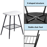 Homall Backless Saddle Seat Barstools Kitchen Counter Bar Stool, Set of 2