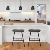 Homall Backless Saddle Seat Barstools Kitchen Counter Bar Stool, Set of 2