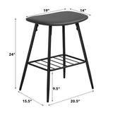 Homall Backless Saddle Seat Barstools Kitchen Counter Bar Stool, Set of 2