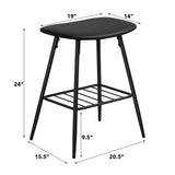 Homall Backless Saddle Seat Barstools Kitchen Counter Bar Stool, Set of 2