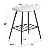 Homall Backless Saddle Seat Barstools Kitchen Counter Bar Stool, Set of 2