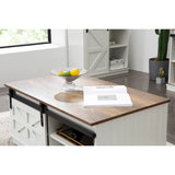 Homall Barn Door Coffee Table, White Modern Farmhouse Coffee Table