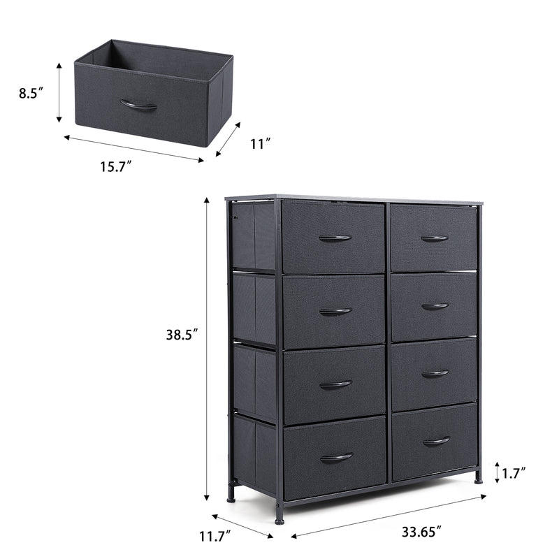 Homall Dresser Storage Shelves with 8 Drawers