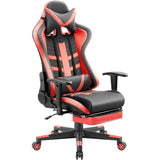 Homall Gaming Chair With Footrest, Ergonomic High-Back Leather Racing Computer Chair