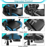 Homall Gaming Chair With Footrest, Ergonomic High-Back Leather Racing Computer Chair