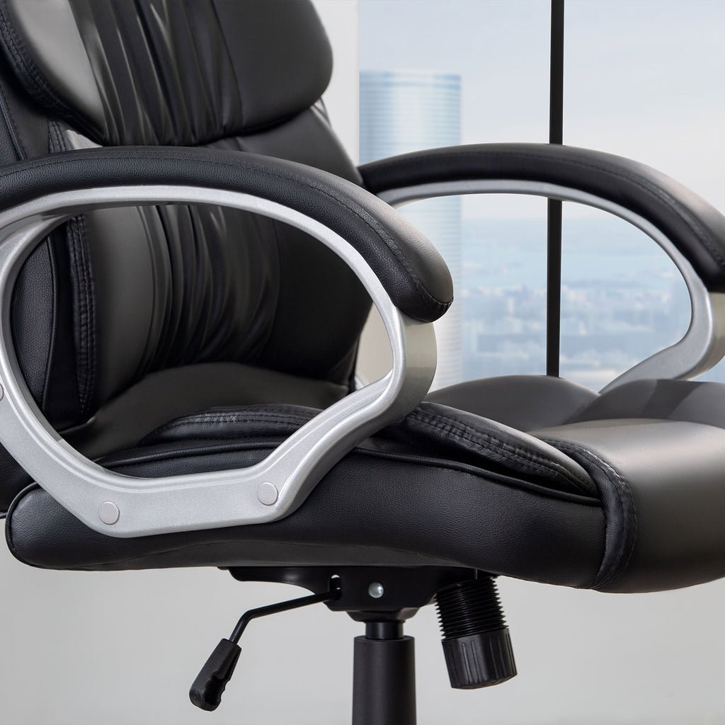 HOMREST Executive Office Chair, Diamond-Stitched PU Leather