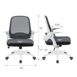 Homall Mesh Office Chair, Ergonomic Desk Chair with Lumbar Support and Flip-up Arms