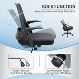 Homall Mesh Office Chair, Ergonomic Desk Chair with Lumbar Support and Flip-up Arms