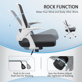 Homall Mesh Office Chair, Ergonomic Desk Chair with Lumbar Support and Flip-up Arms
