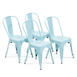 Homall Metal Dining Chair Stackable Farmhouse Kitchen Chairs, Set of 4