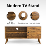 Homall Mid-Century Retro TV Stand, Entertainment Center with Storage Cabinet