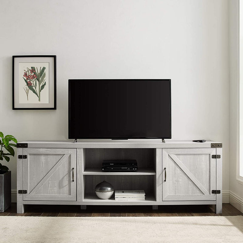 Homall Modern TV Stand with Double Barn Door