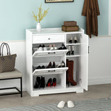 Homall Modern Shoe Storage Cabinet with Drawers & Shelf, white