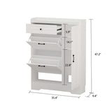 Homall Modern Shoe Storage Cabinet with Drawers & Shelf, white