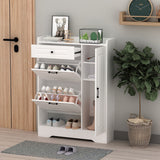 Homall Modern Shoe Storage Cabinet with Drawers & Shelf, white