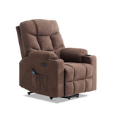 【For all your needs】Homall Power Lift Chair Assist Recliner, Fabric Recliner with Heated Vibration Massage & USB Outlet