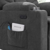 【For all your needs】Homall Power Lift Chair Assist Recliner, Fabric Recliner with Heated Vibration Massage & USB Outlet
