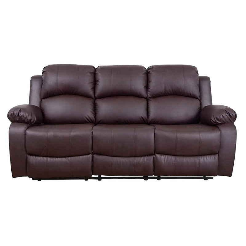 Homall PU Leather Recliner, Reclining Living Room Sofa Set, Brown Theatre Seat