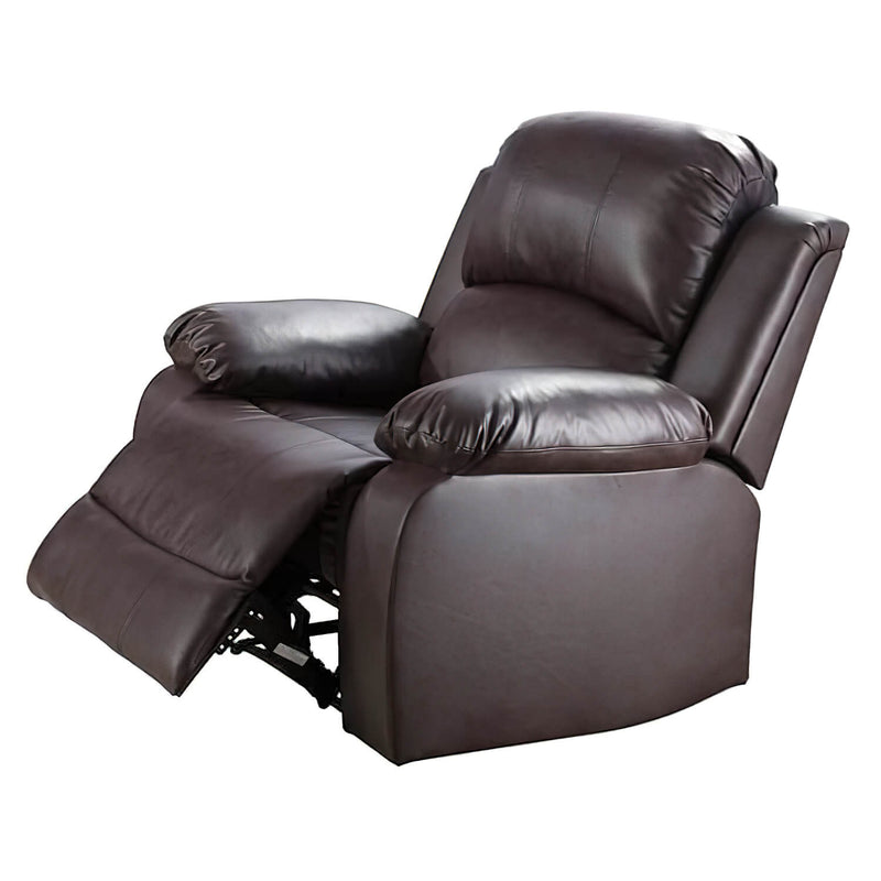 Homall PU Leather Recliner, Reclining Living Room Sofa Set, Brown Theatre Seat