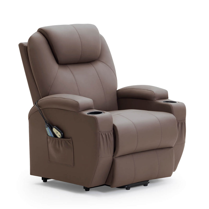 Homall Power Lift Recliner PU Leather Lift Assist Recliner for Elderly with Massage