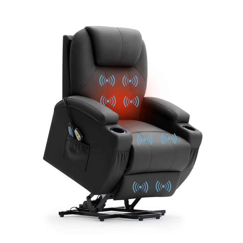 Homall Power Lift Recliner for Elderly with Heat and Massage Functions, PU Leather/Fabric Version