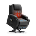 Homall Power Lift Recliner with Heat and Massage Functions, PU Leather/Fabric Version