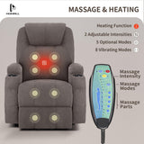 Homall Power Lift Recliner for Elderly with Heat and Massage Functions, PU Leather/Fabric Version