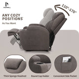 Homall Power Lift Recliner for Elderly with Heat and Massage Functions, PU Leather/Fabric Version