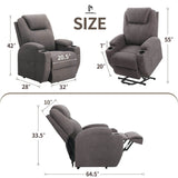 Homall Power Lift Recliner for Elderly with Heat and Massage Functions, PU Leather/Fabric Version