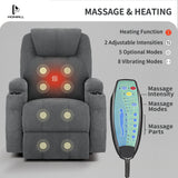 Homall Power Lift Recliner for Elderly with Heat and Massage Functions, PU Leather/Fabric Version