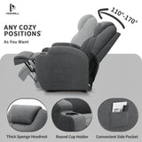 Homall Power Lift Recliner for Elderly with Heat and Massage Functions, PU Leather/Fabric Version