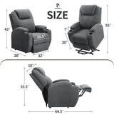 Homall Power Lift Recliner for Elderly with Heat and Massage Functions, PU Leather/Fabric Version