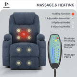 Homall Power Lift Recliner for Elderly with Heat and Massage Functions, PU Leather/Fabric Version