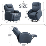 Homall Power Lift Recliner for Elderly with Heat and Massage Functions, PU Leather/Fabric Version