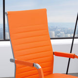 Homall Ribbed Office Chair Mid-Back PU Leather Desk Chair Adjustable Swivel Chair