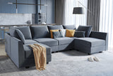Homall Sectional Couch with Reversible Chaise, Modular Corner Sofa with Ottoman