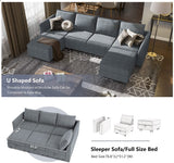 Homall Sectional Couch with Reversible Chaise, Modular Corner Sofa with Ottoman