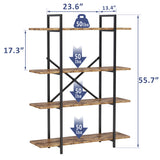 Homall 4-Tier Stainless Steel Etagere Bookshelf