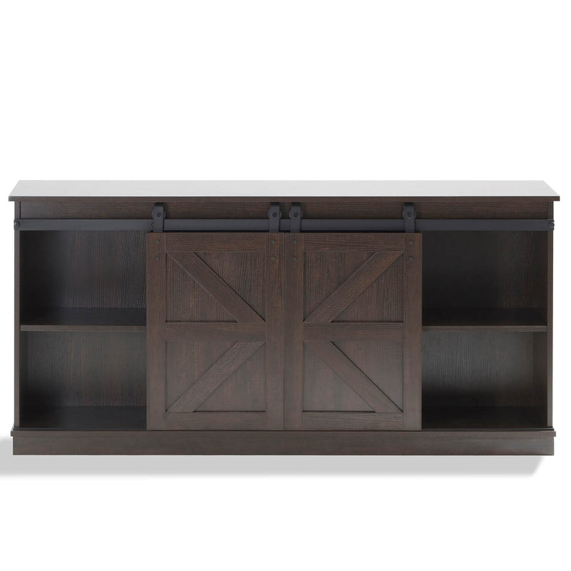 Homall TV Stand Wood Sliding Barn Door Farmhouse TV Cabinet for TVs up to 65"