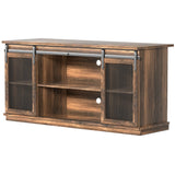 Homall Farmhouse TV Stand, Entertainment Center with Storage Cabinet, for TVs up to 65