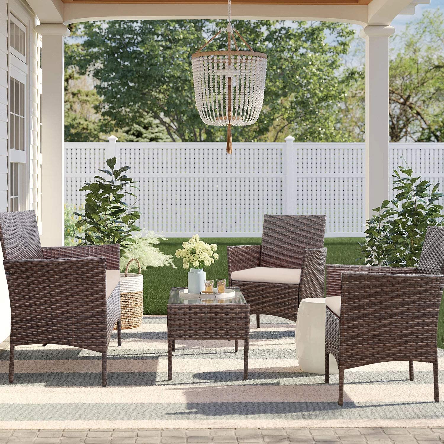 Small Patio Set Homall Balcony Furniture Patio Chairs Set Of