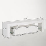 Homall 63in LED TV Stand for Modern Entertainment Center with 20 Colors RGB Light and Remote Control