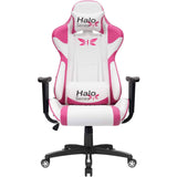 Homall White/Pink Girl Gaming Chair Adjustable Racing Chair