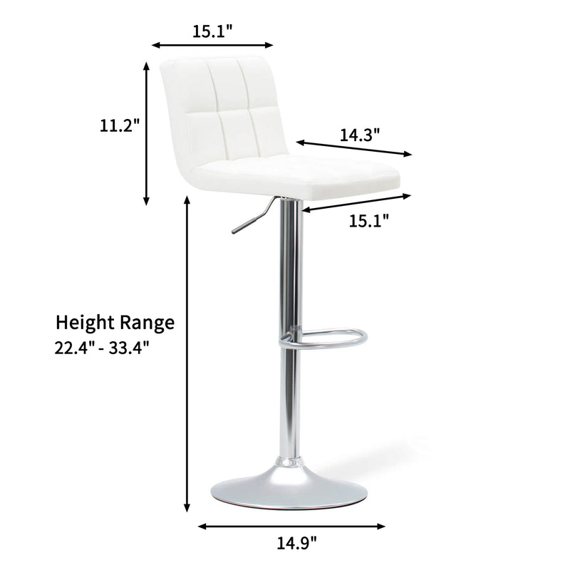Homall Set of 2 Barstool, Height Adjustable Swivel Bar Stools