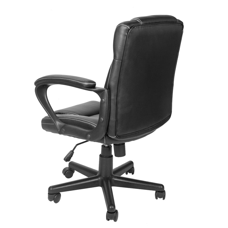 Youme Mid Back Office Chair Computer Chair PU Leather Executive Desk Chair