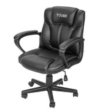 Youme Mid Back Office Chair Computer Chair PU Leather Executive Desk Chair