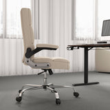 Homall Fabric Office Chair with Massage Function, Adjustable Tilt Angle and Flip-up Arms Executive Computer Chair
