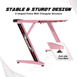 Homall Gaming Desk 44” Gaming Table Z Shape Gamer WorkStation