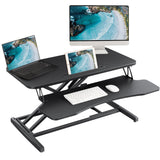 Homall 31“ Standing Desk Converter, Height Adjustable Stand up Desk Riser Home Office Desk with Deep Keyboard Tray for Laptop